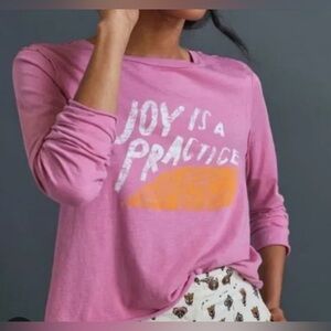 Anthropologie Pink and Orange Long Sleeve Tees